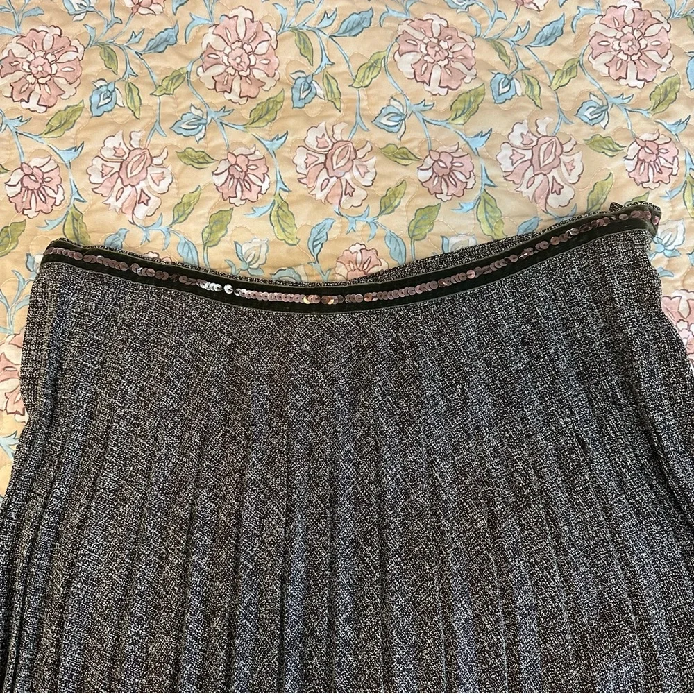 Vintage Ecologie Brown Pleated Women’s Maxi Skirt - Picture 2 of 8